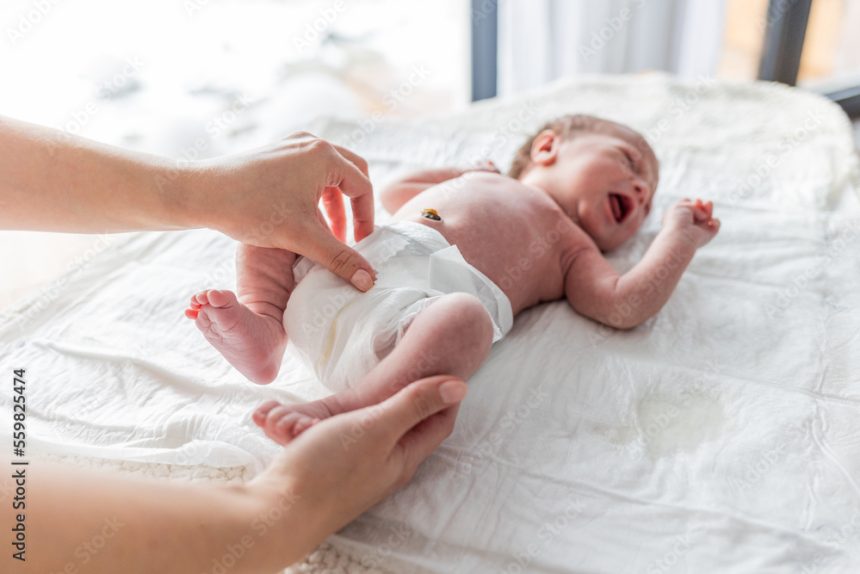 Newborn Screams During Diaper Change